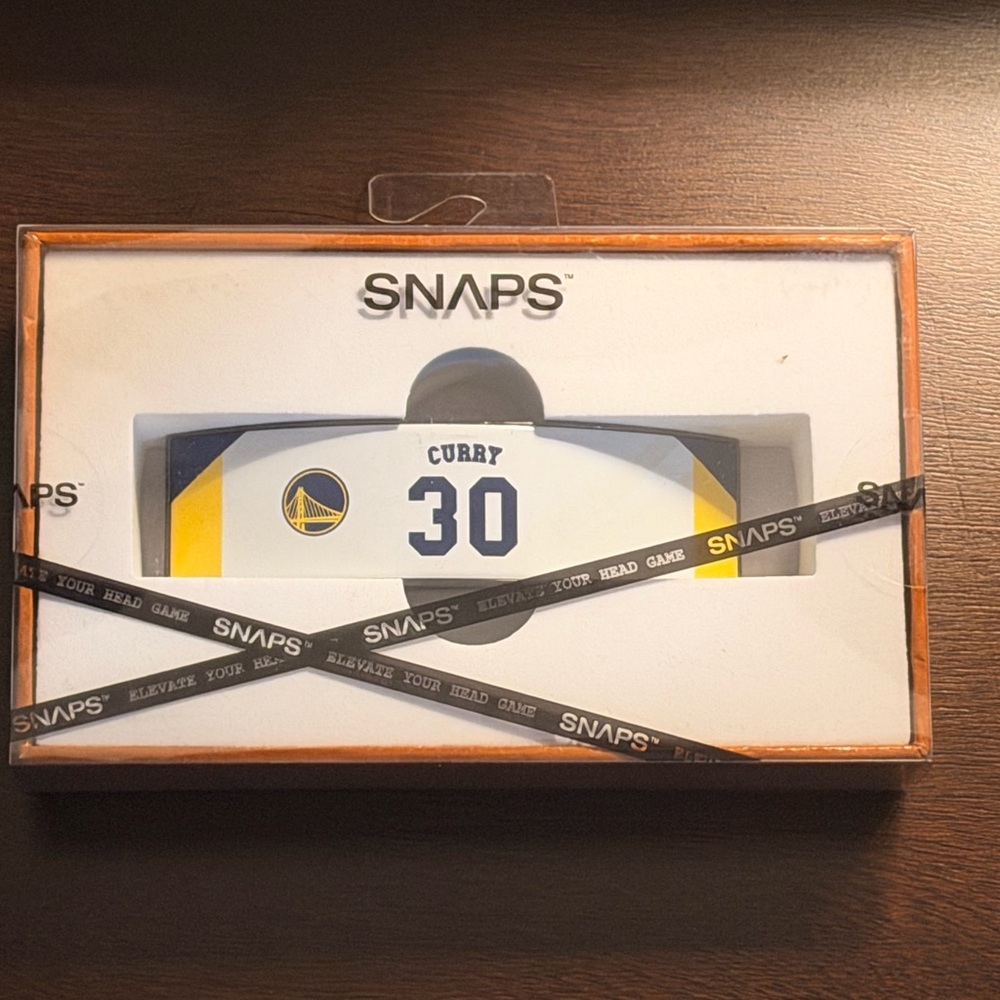 NBA SNAPS Golden State Warriors Steph Curry SnapBack Hat Strap Accessory NIP